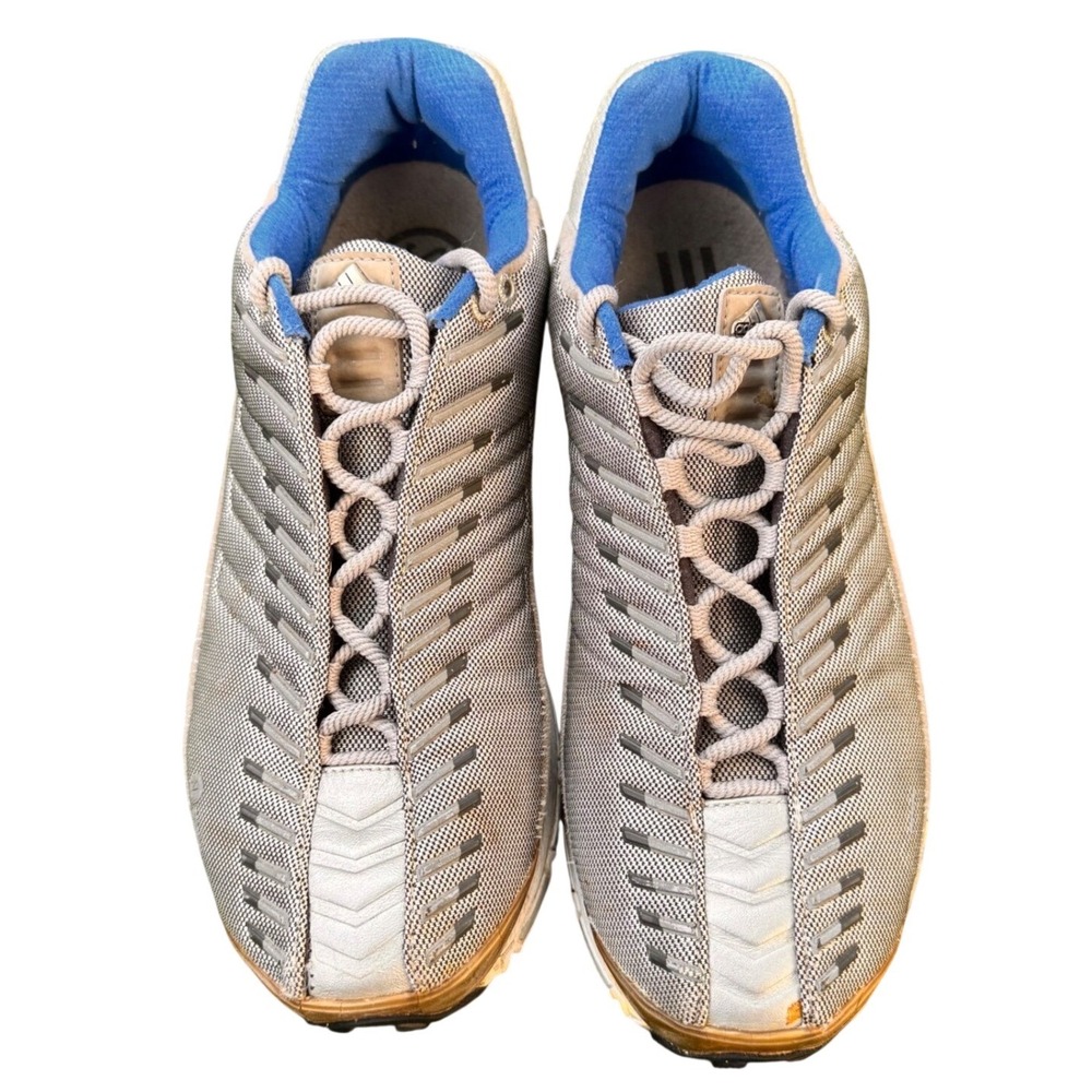 Adidas Superlight SL Vintage Running Shoes Metallic Silver Blue White Womens 8.5 - Picture 2 of 9